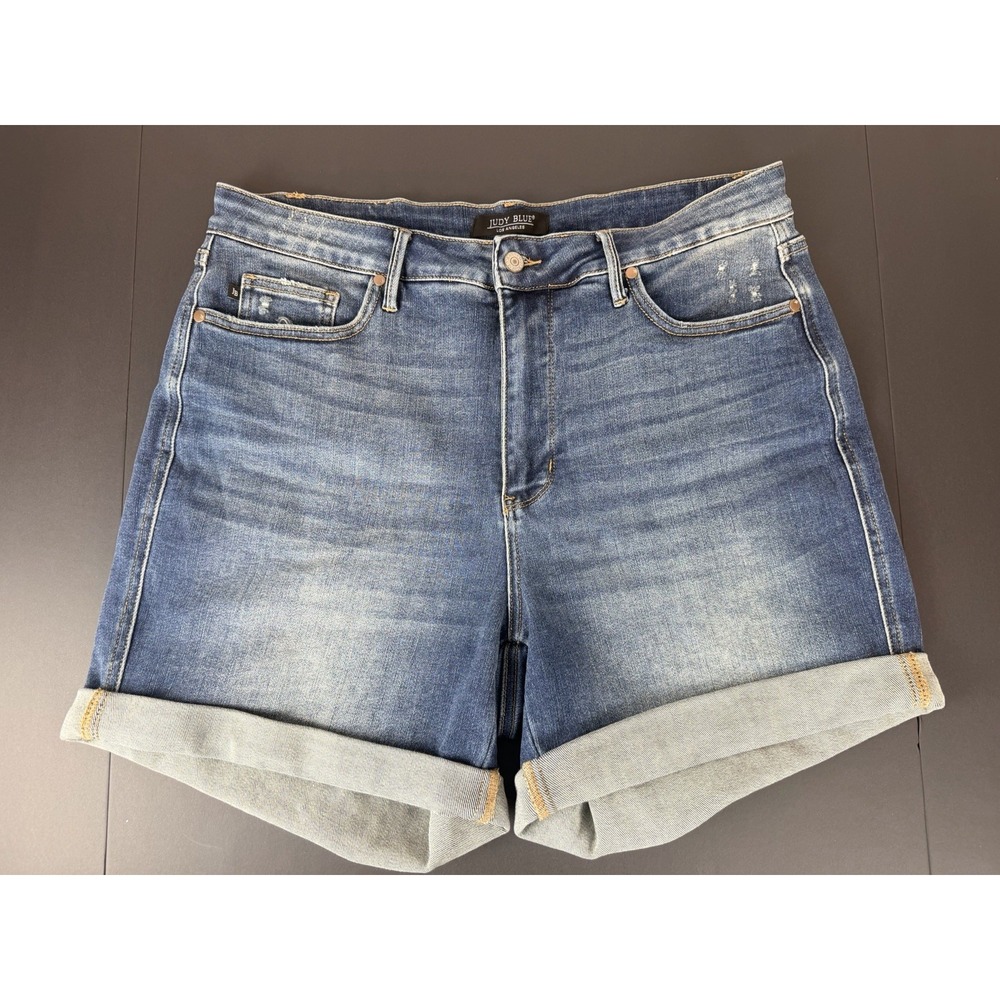 Judy Blue Denim Shorts Sz 2X Tummy Control Stretch